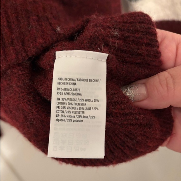 American Eagle Outfitters Sweater Wool Blend Cowl Neck Kangaroo Pouch - Picture 5 of 5